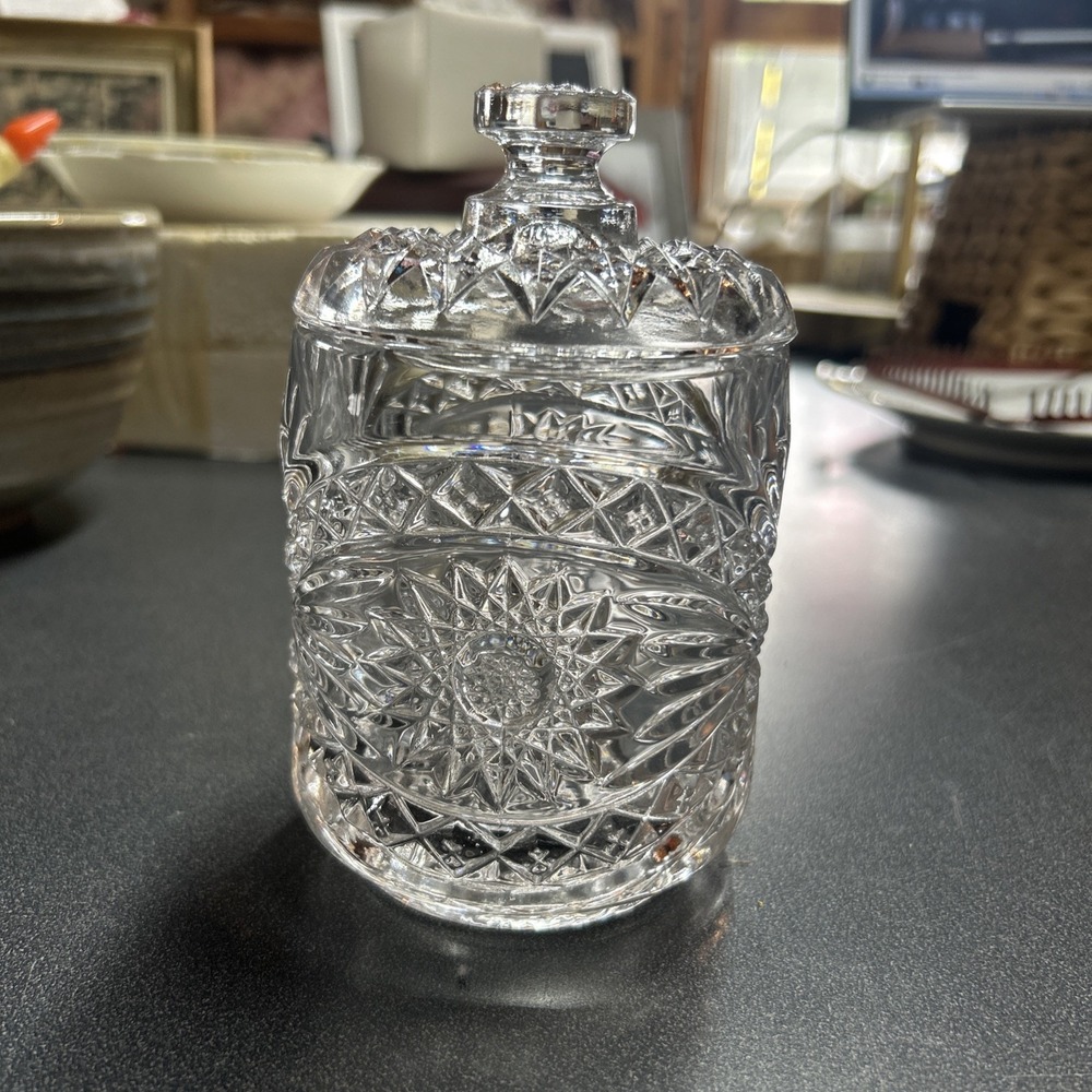 Imperial Glass Clear Hobstar Canister